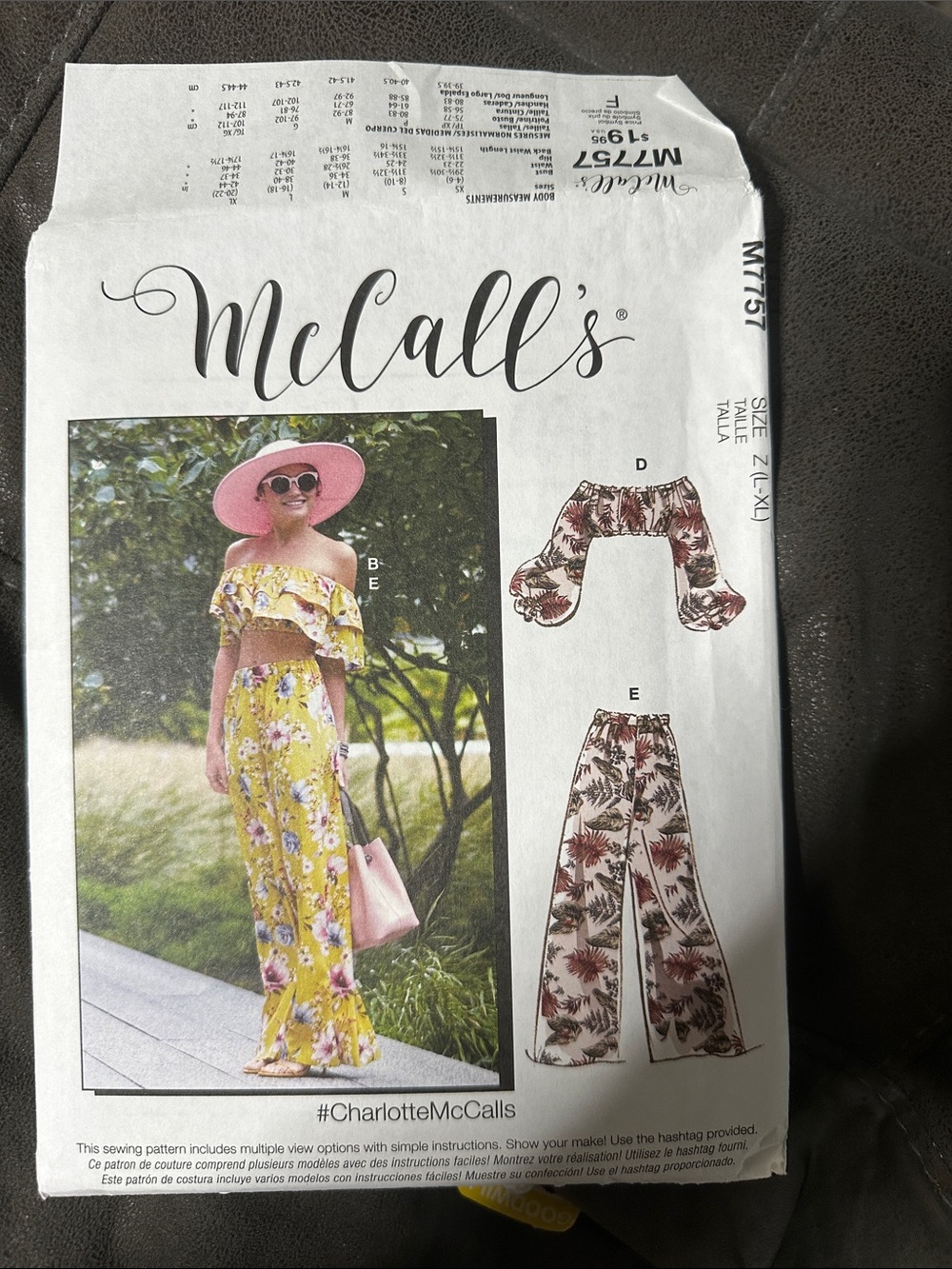 McCall's Yellow Floral Wide-Leg Pants